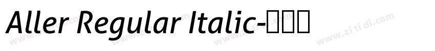 Aller Regular Italic字体转换